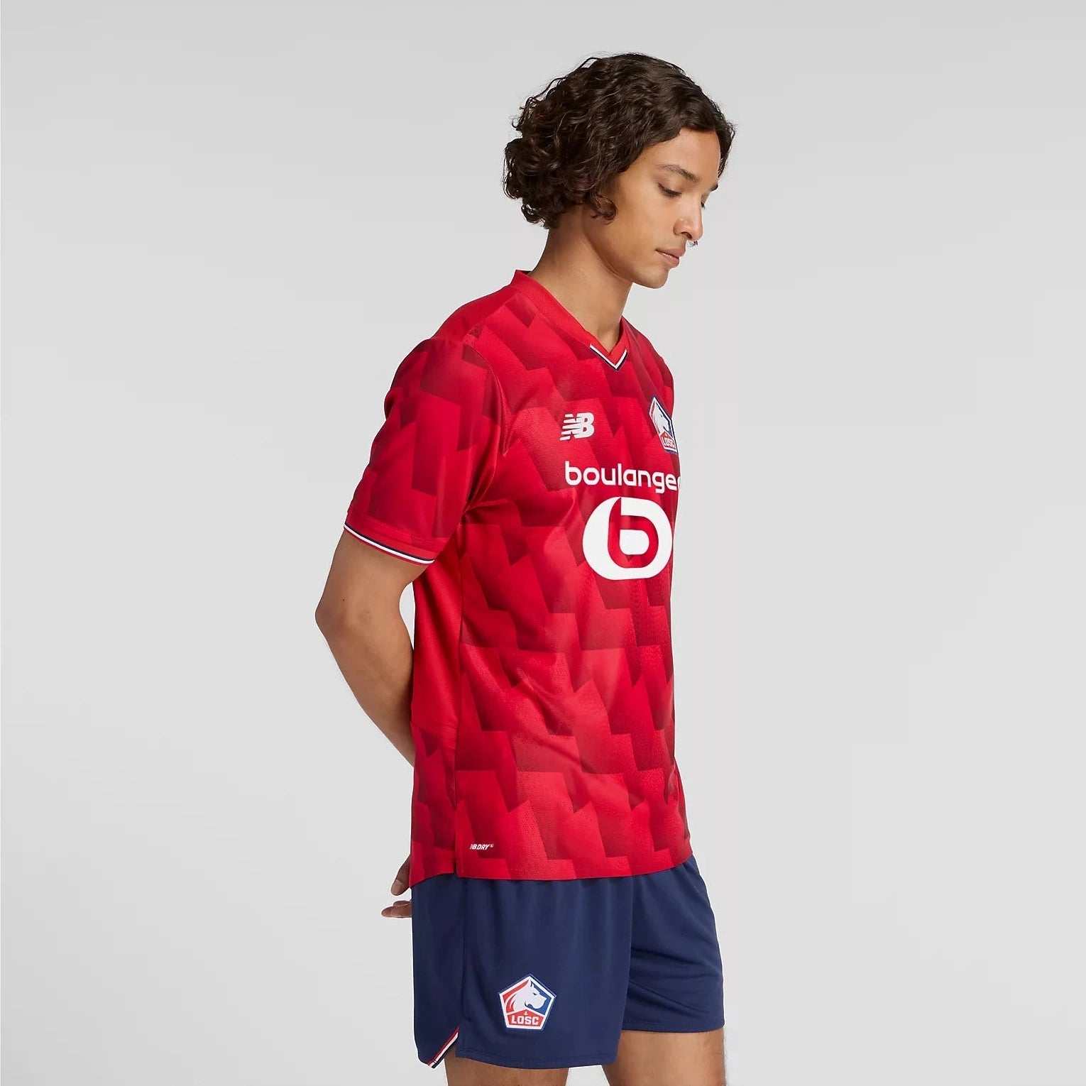 New Balance 2025-26 Lille Men's Authentic Home Soccer Jersey (Model - Side)
