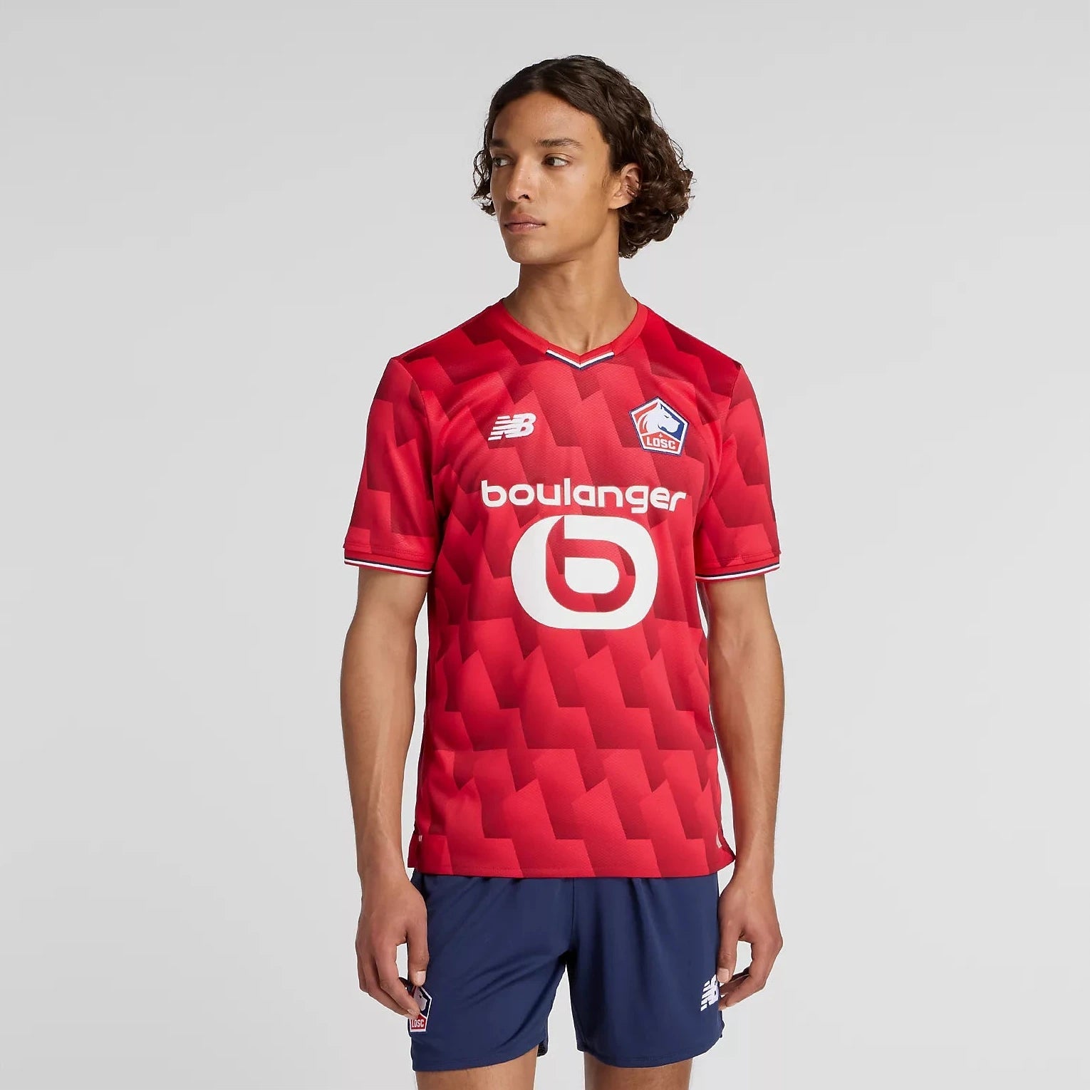 New Balance 2025-26 Lille Men's Stadium Home Soccer Jersey (Model - Front)