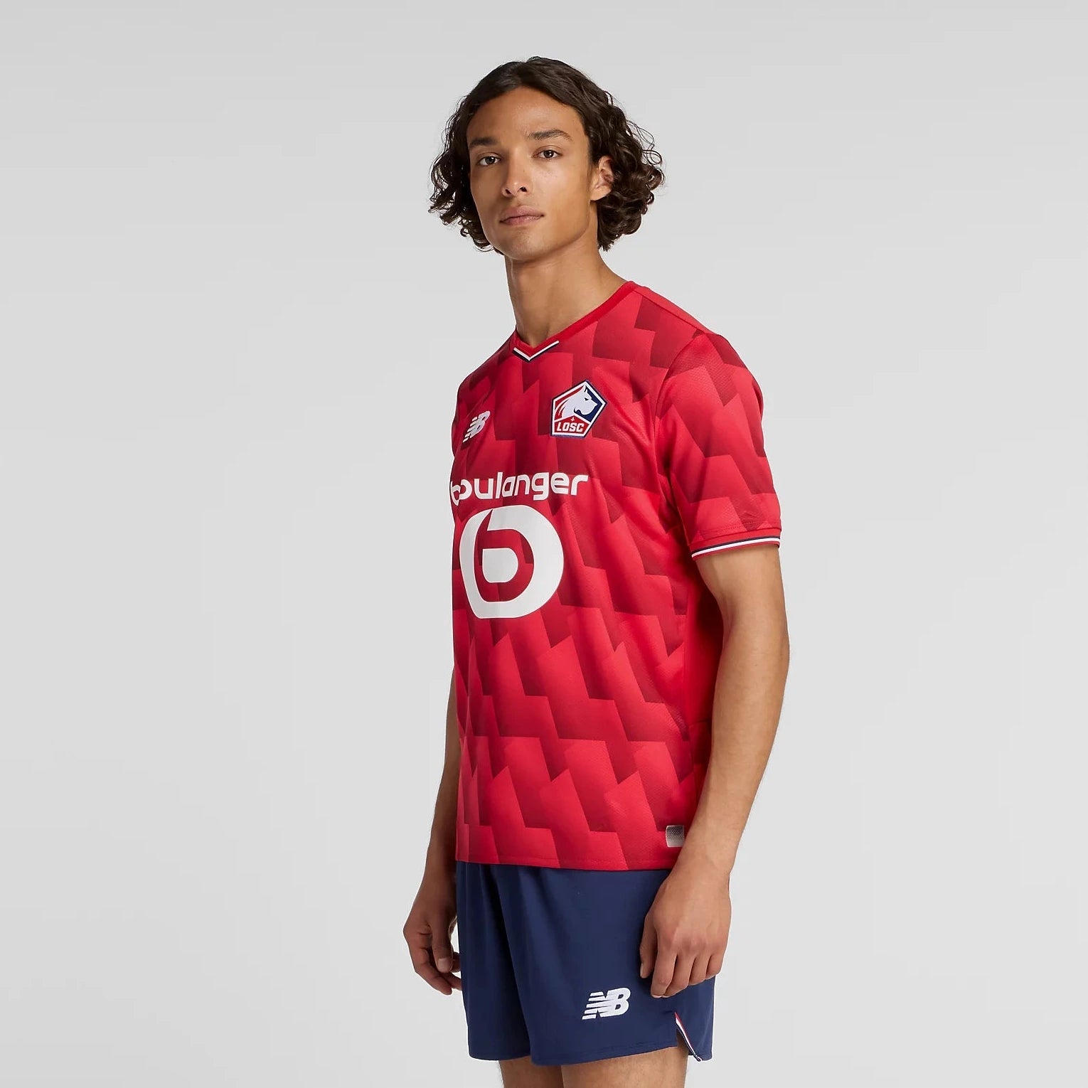New Balance 2025-26 Lille Men's Stadium Home Soccer Jersey (Model - Side)