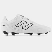 New Balance 442 Pro V3 2E Wide Firm Ground Soccer Cleats White (Side 1)