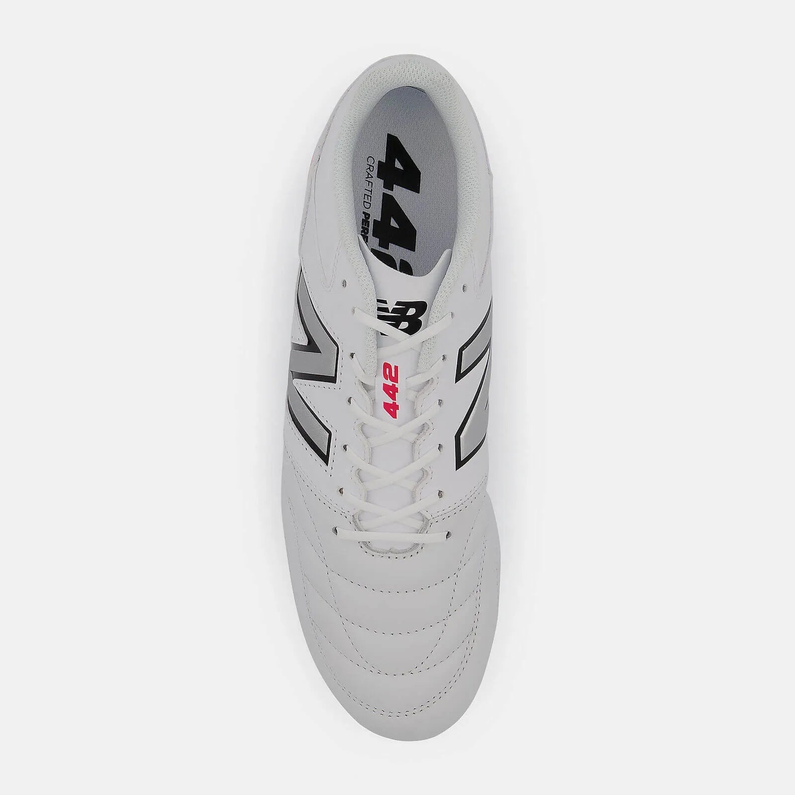 New Balance 442 V2 Team FG 2E Wide White with Black (Top)