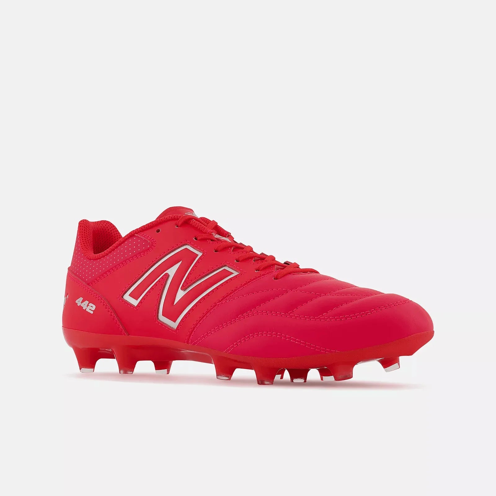 New Balance 442 V2 Team FG 2E Wide - Red-White Soccer Cleats