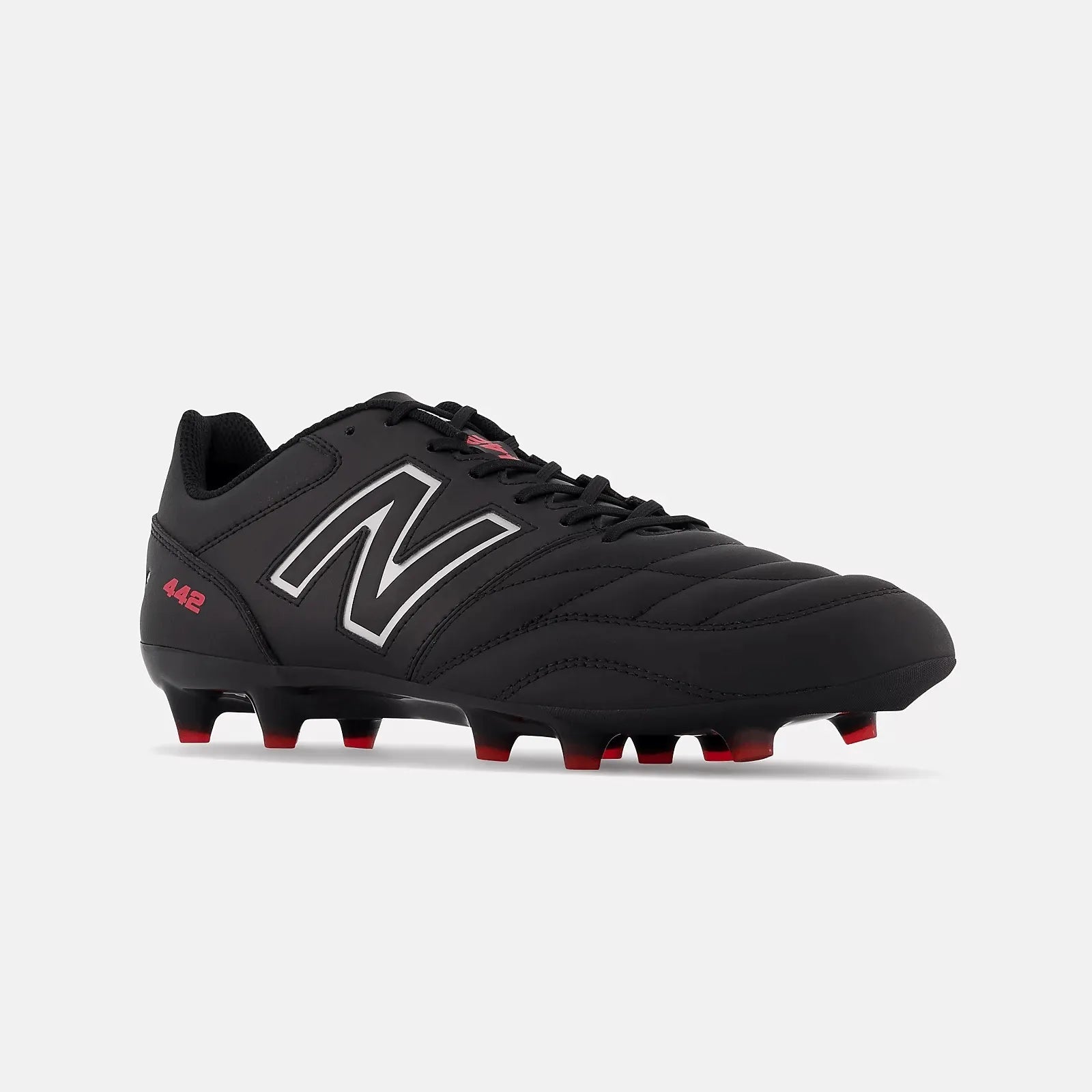 New Balance 442 V2 Team FG Standard Black with White (Lateral)