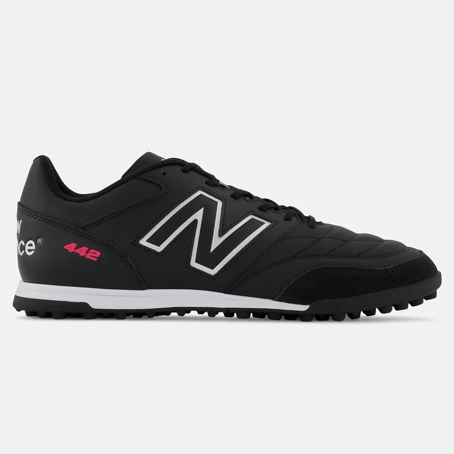 New Balance 442 v2 Team Turf 2E Wide - Black-White (Side 1)