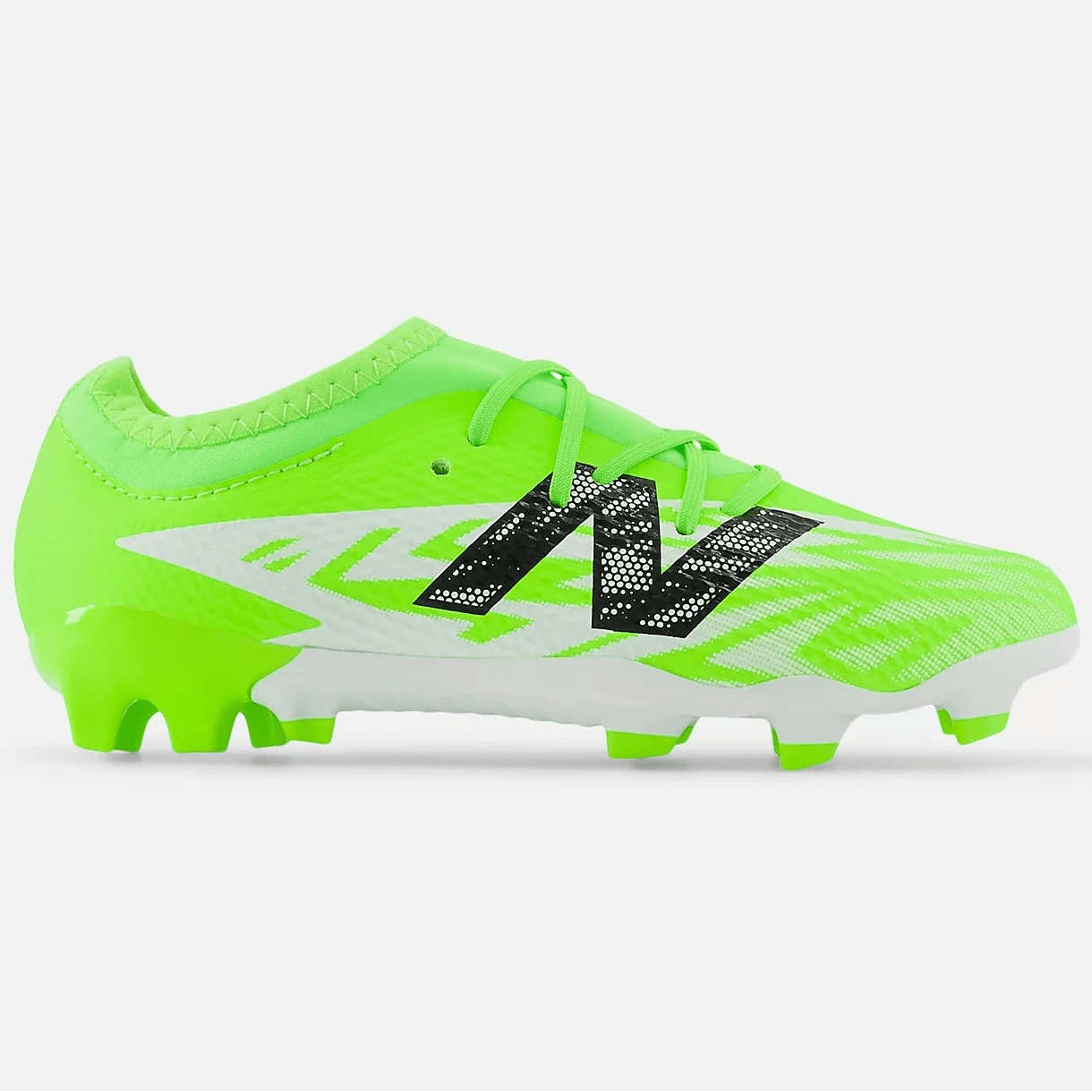 New Balance JR Furon Team V8 Wide Firm Ground Soccer Cleats - Lime Light Pack (FA25) (Side 1)