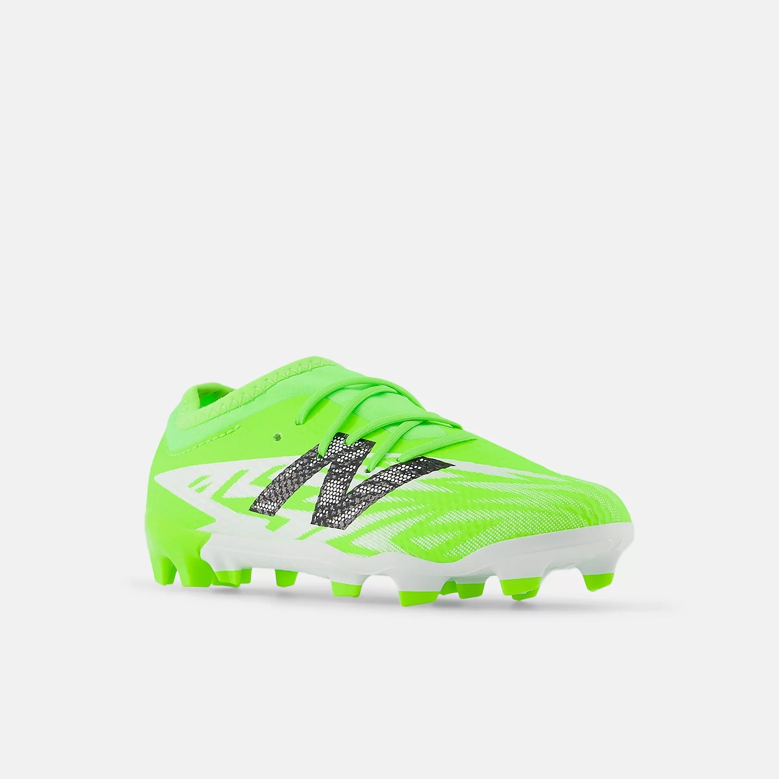 New Balance JR Furon Team V8 Wide Firm Ground Soccer Cleats - Lime Light Pack (FA25) (Lateral)