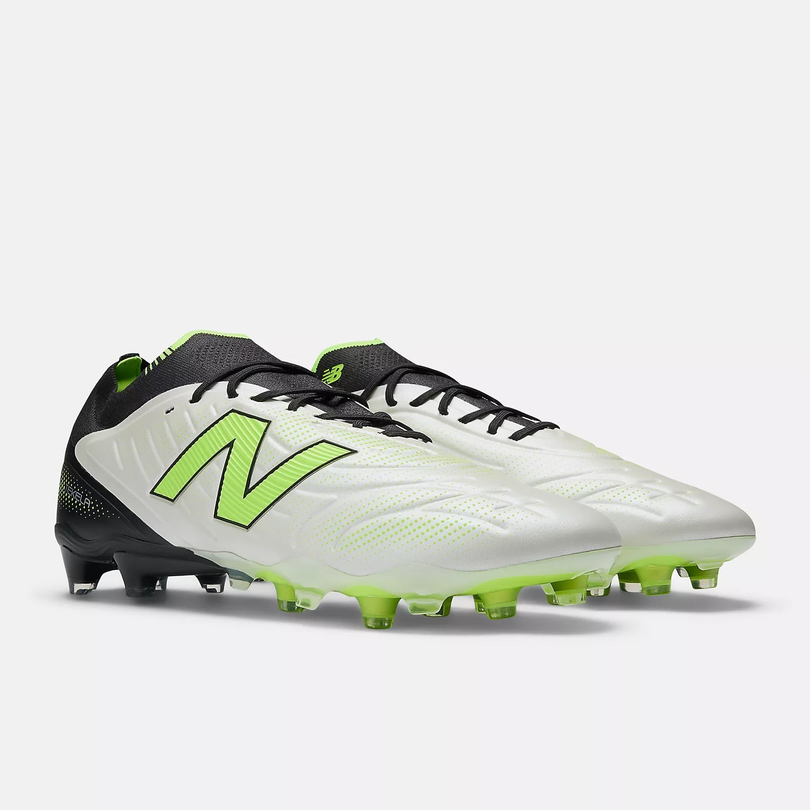 New Balance Tekela Elite Low Laced V5 2E Wide Firm Ground Soccer Cleats - Lime Light Pack (FA25) (Pair - Lateral)