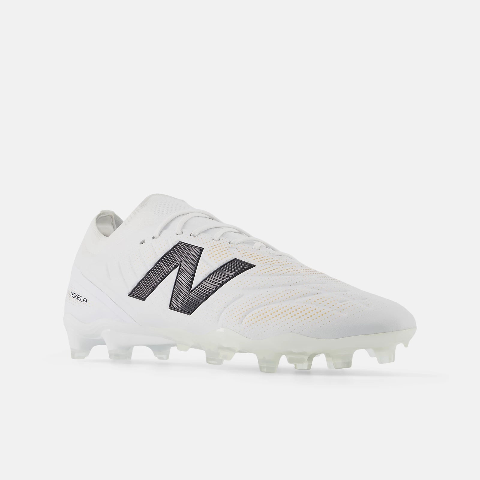 New Balance Tekela Elite Low Laced V5 2E Wide Firm Ground Soccer Cleats White (Lateral)