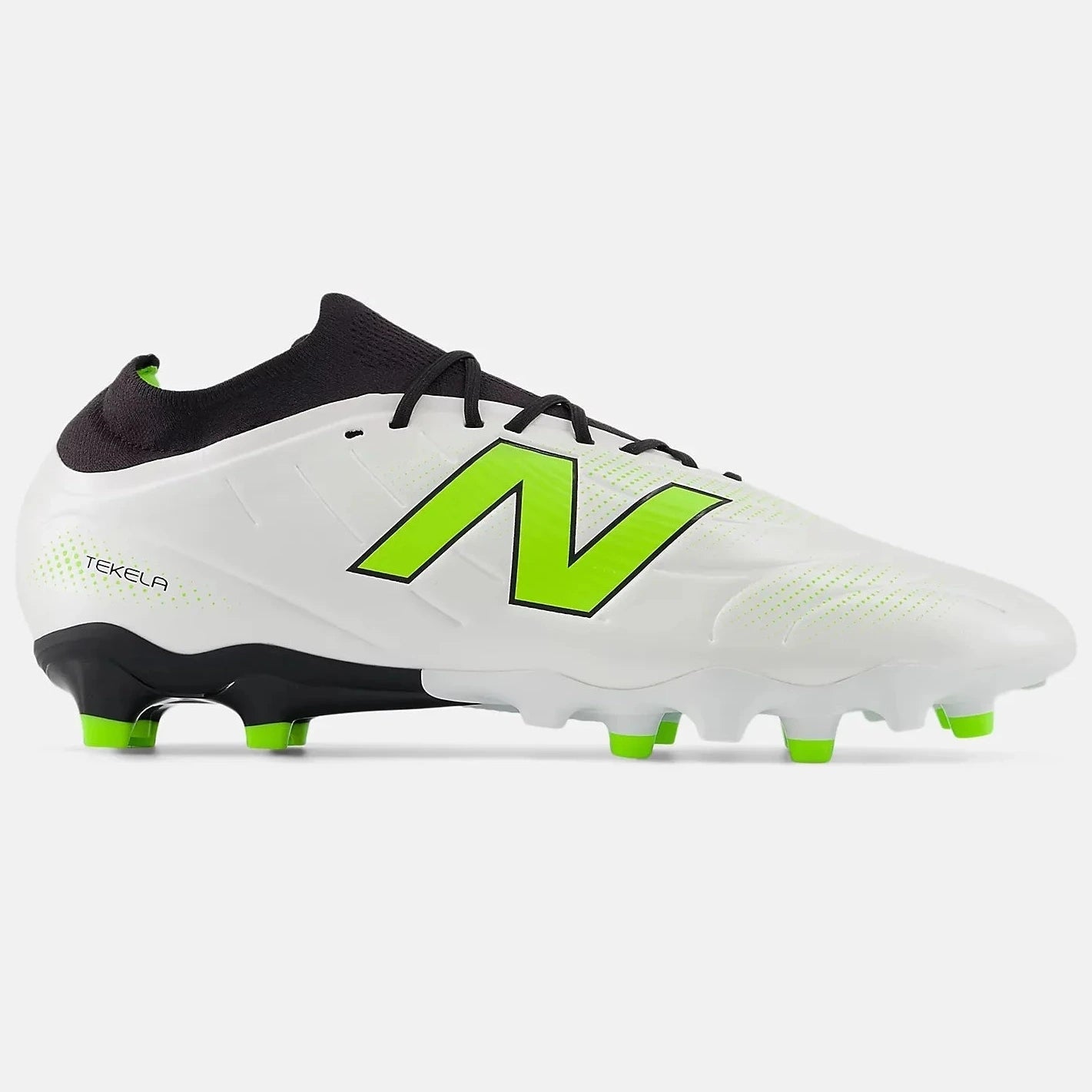 New Balance Tekela Team Low Laced V5 2E Wide Firm Ground Soccer Cleats - Lime Light Pack (FA25) (Side 1)