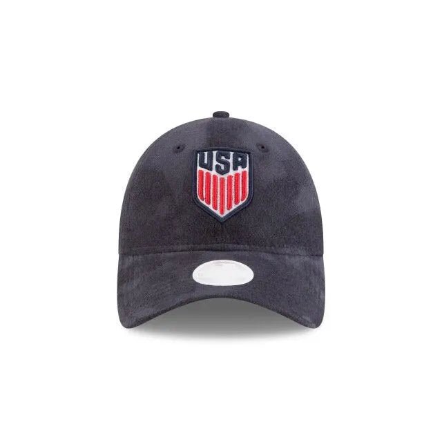 New Era Womens USA Suede Adjustable Hat - Navy (Front)