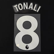 Newcastle 2025-Home TONALI #8 Official Name Set-White