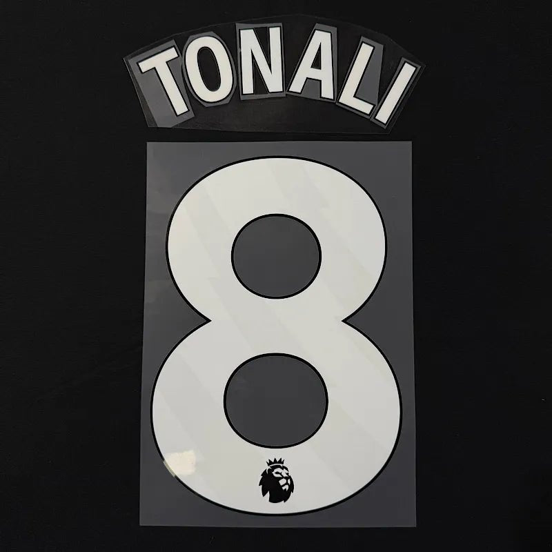 Newcastle 2025-Home TONALI #8 Official Name Set-White