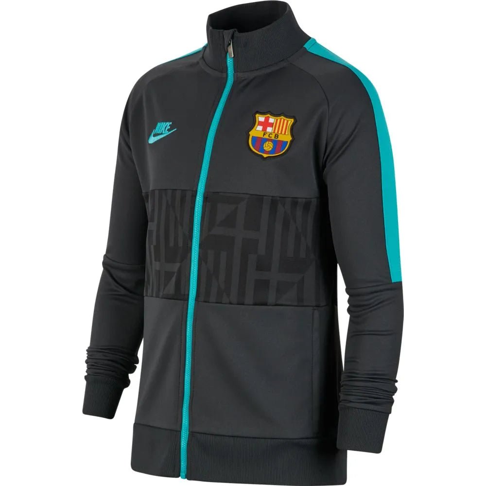 Nike 2019-20 FC Barcelona I96 YOUTH CL Jacket - Black-Teal
