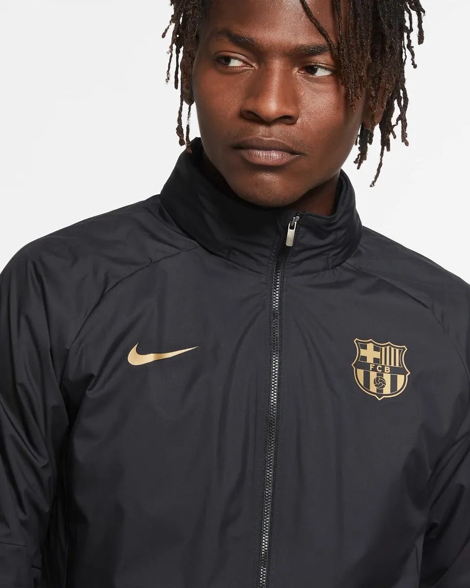 Nike 2020-21 Barcelona AWF Lite Jacket - Black-Gold