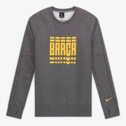 Nike 2020-21 Barcelona GFA Fleece Long-Sleeve Crewneck - Grey-Yellow