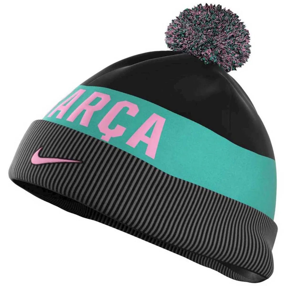 Nike 2020-21 Barcelona Pom Beanie - Black-Teal-Pink