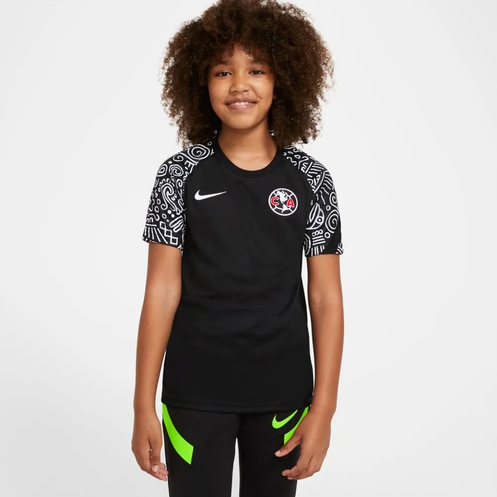 Nike 2020-21 Club America Youth Dry-Fit Pre-Match Jersey - Black-White