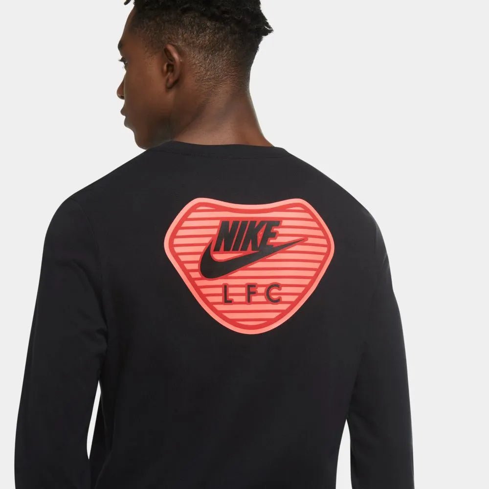 Nike 2020-21 Liverpool Long-Sleeve Travel Tee - Black-Crimson