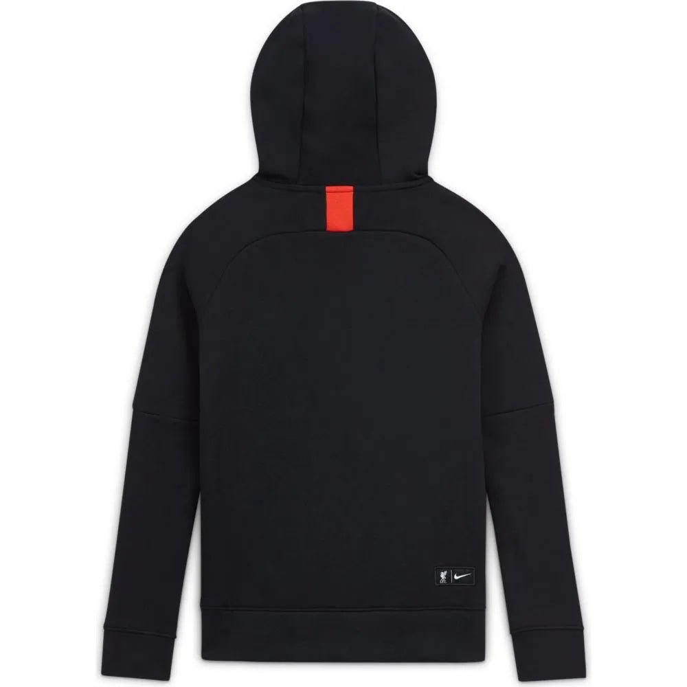 Nike 2020-21 Liverpool Youth GFA Pullover Hoodie - Black-Crimson