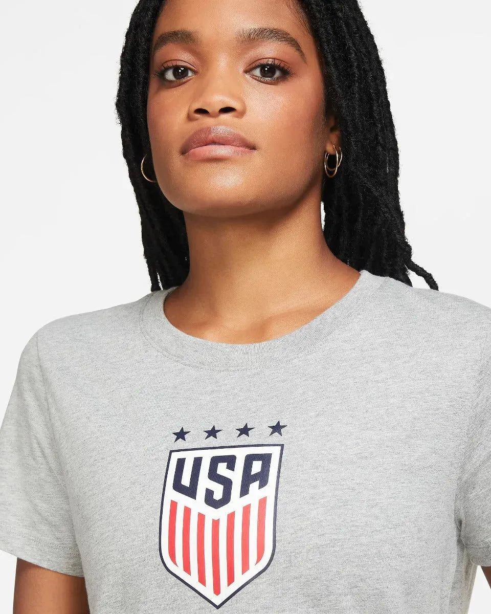 Nike 2020-21 USA Women 4 Star Crest Tee - Grey
