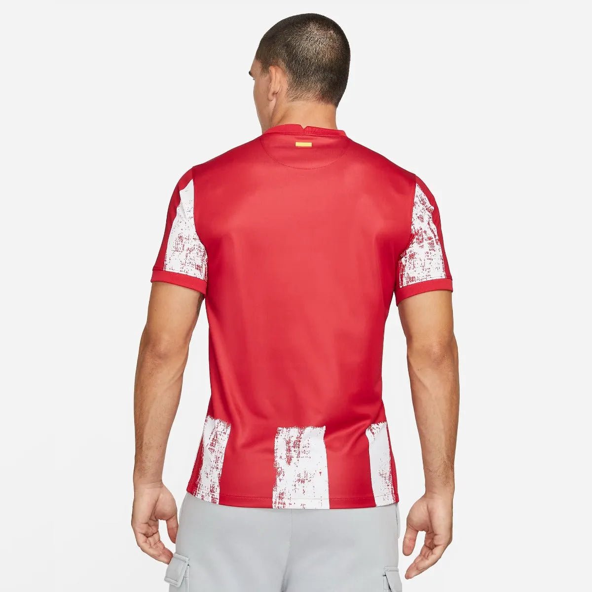 Nike 2021-22 Atletico Madrid Home Jersey - Red-White (Model - Back)