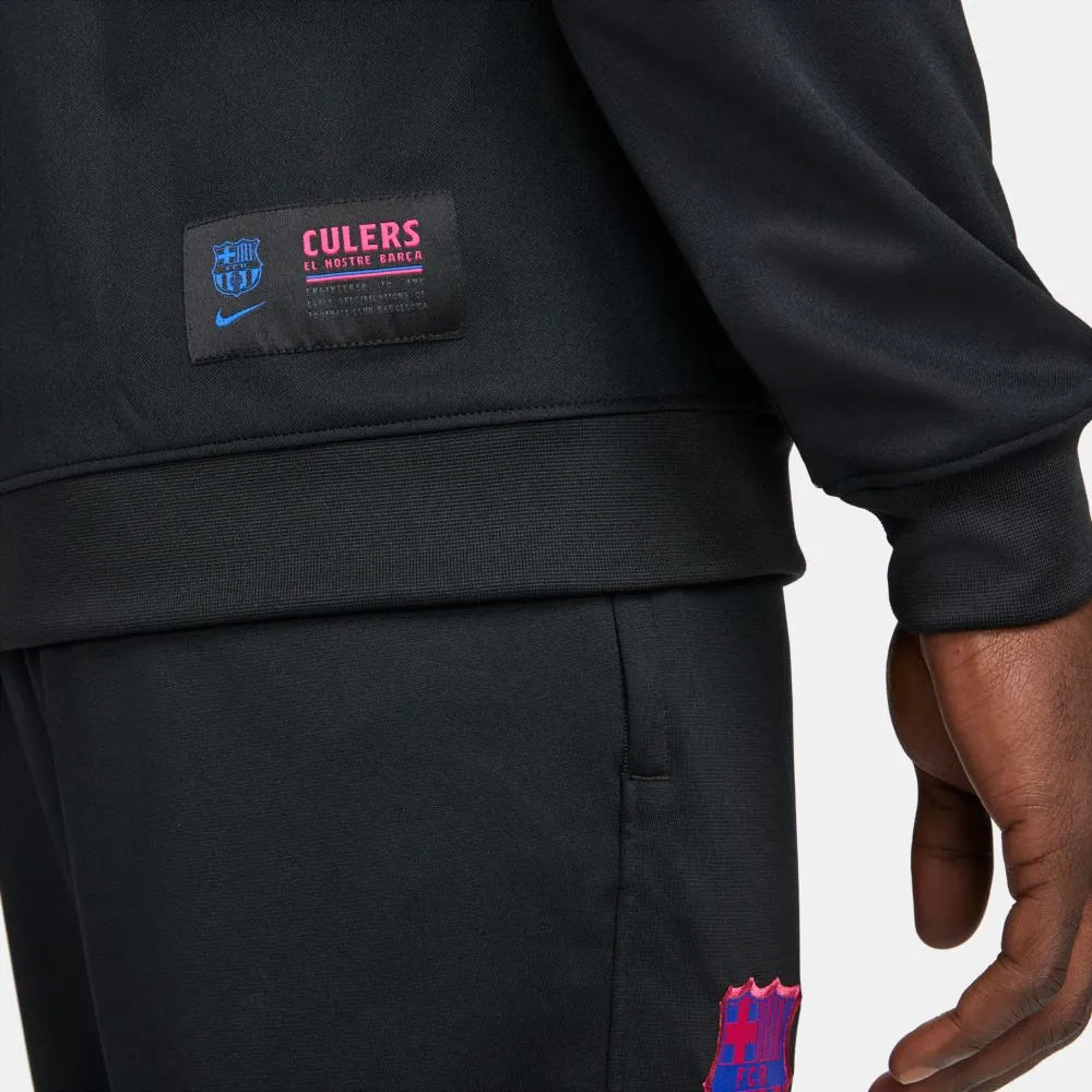 Nike 2021-22 Barcelona I96 Anthem Full-Zip Jacket - Black (Detail 3)