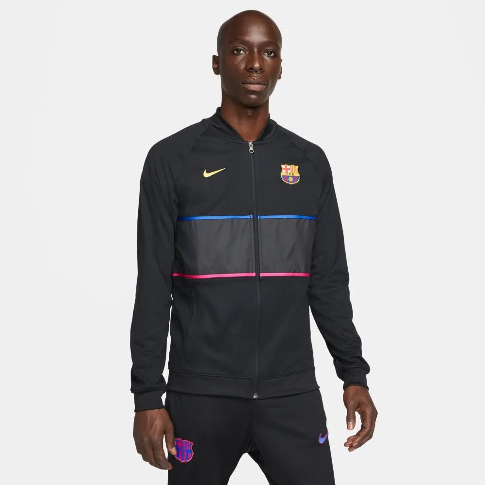 Nike 2021-22 Barcelona I96 Anthem Full-Zip Jacket - Black (Model - Front)