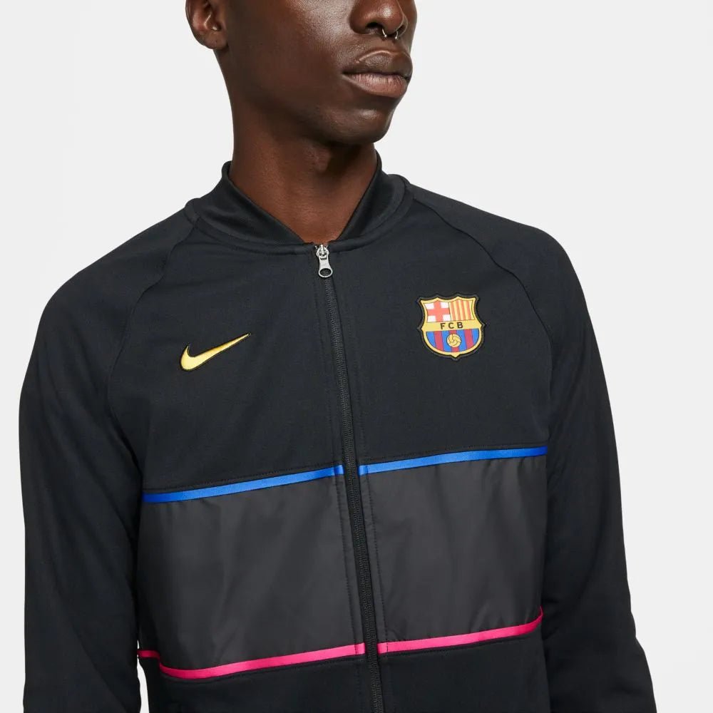Nike 2021-22 Barcelona I96 Anthem Full-Zip Jacket - Black (Detail 1)