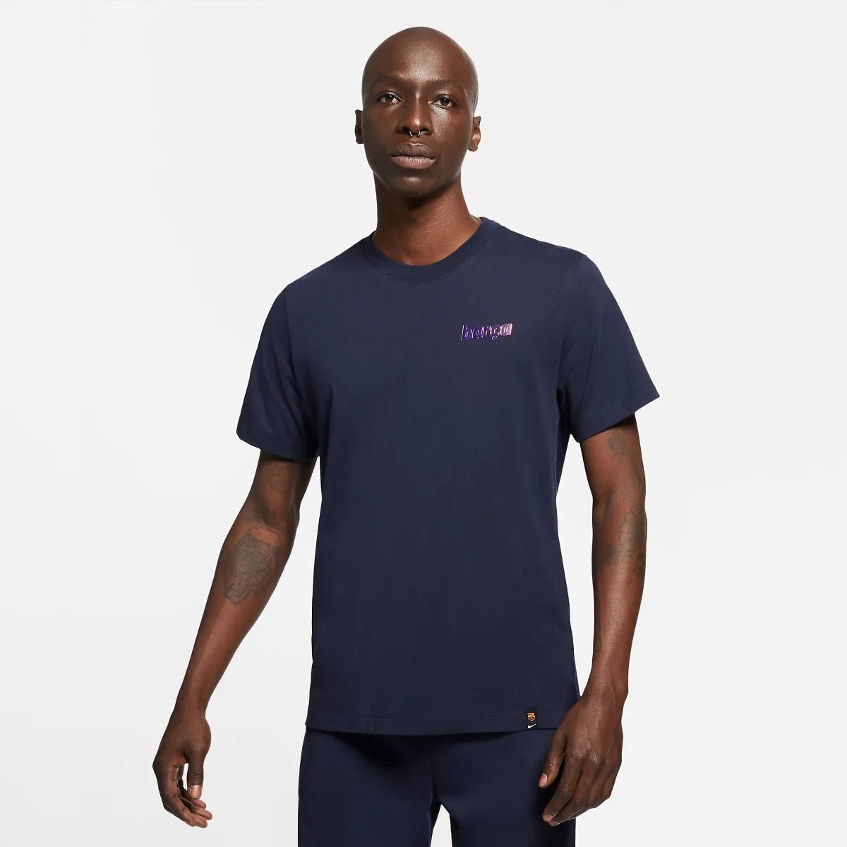 Nike 2021-22 Barcelona Ignite Tee - Navy (Model - Front)