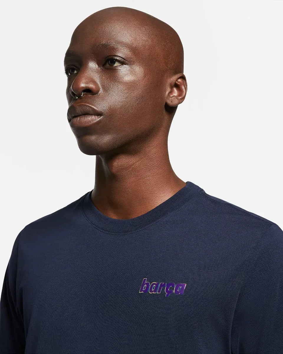 Nike 2021-22 Barcelona Ignite Tee - Navy (Detail 1)