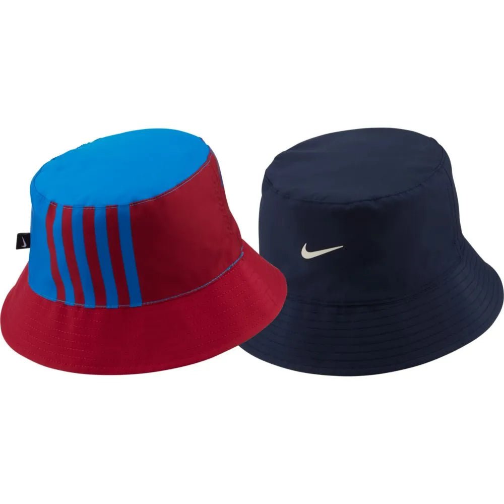 Nike 2021-22 Barcelona Reversible Bucket Hat - Blue-Noble Red (Both Sides - Back)