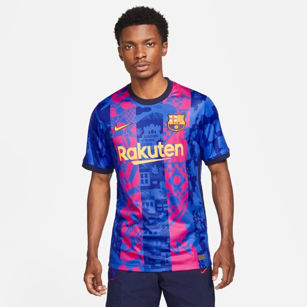Nike 2021-22 Barcelona Third Jersey - Hyper Royal-Varsity Maize