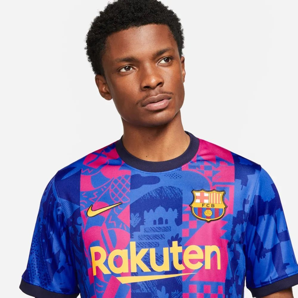 Nike 2021-22 Barcelona Third Jersey - Hyper Royal-Varsity Maize