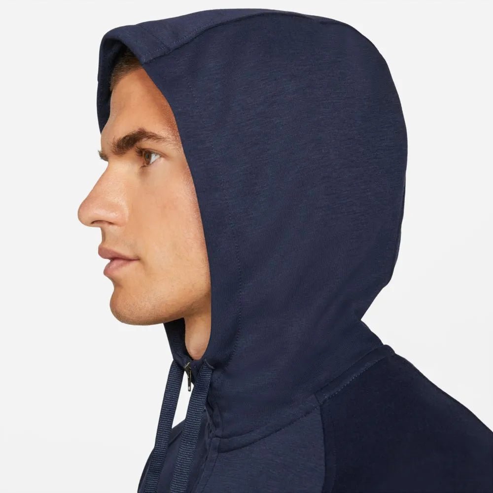 Nike 2021-22 Barcelona Travel Fleece Hoodie - Navy (Detail 1)