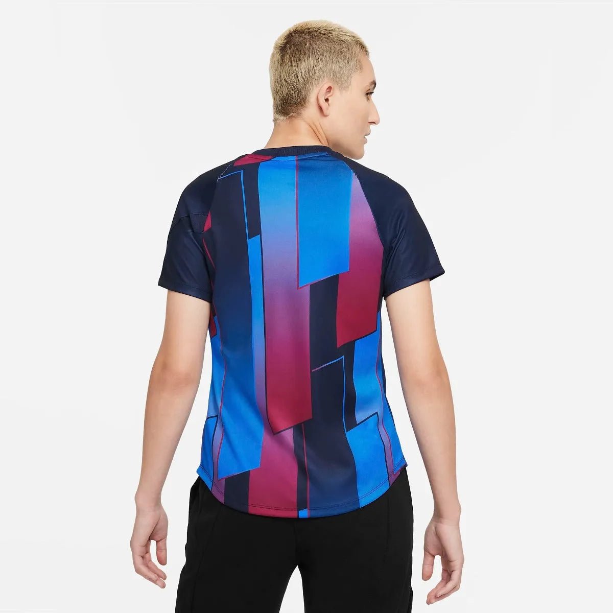 Nike 2021-22 Barcelona Women Pre-Match SS Jersey - Soar-Obsidian (Back)