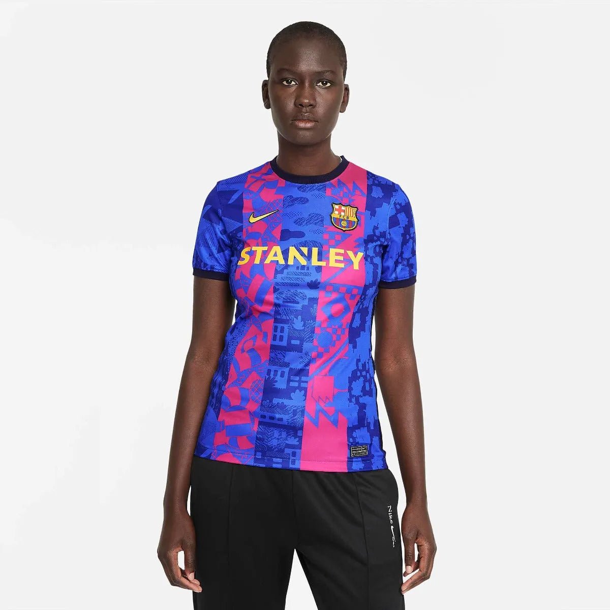 Nike 2021-22 Barcelona Women Third Jersey - Hyper Royal-Varsity Maize (Model - Front)