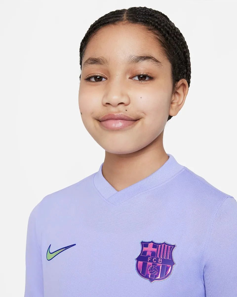 Nike 2021-22 Barcelona Youth Away Jersey - Purple Pulse