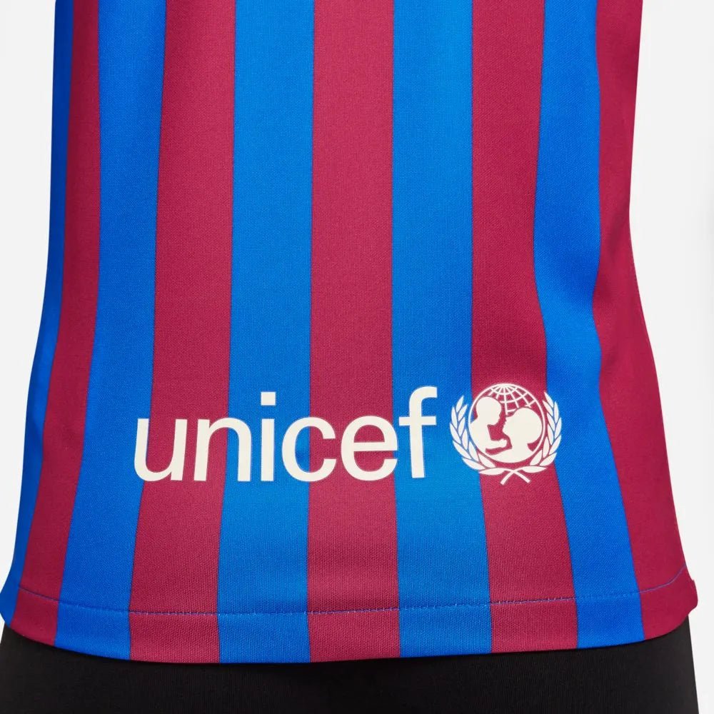 Nike 2021-22 Barcelona Youth Home Jersey - Soar-Pale Ivory