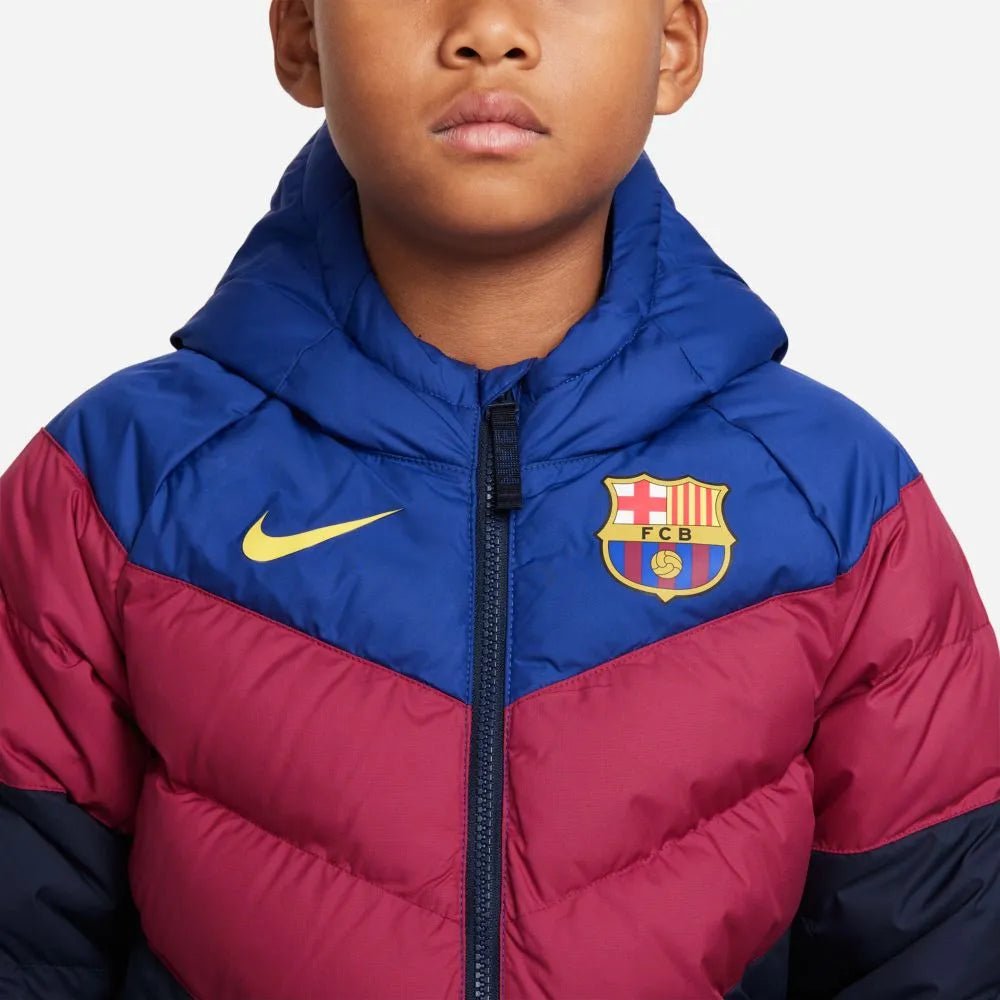 Nike 2021-22 Barcelona Youth NSW Synthetic Fill Jacket - Hyper Royal-Noble Red (Detail 2)