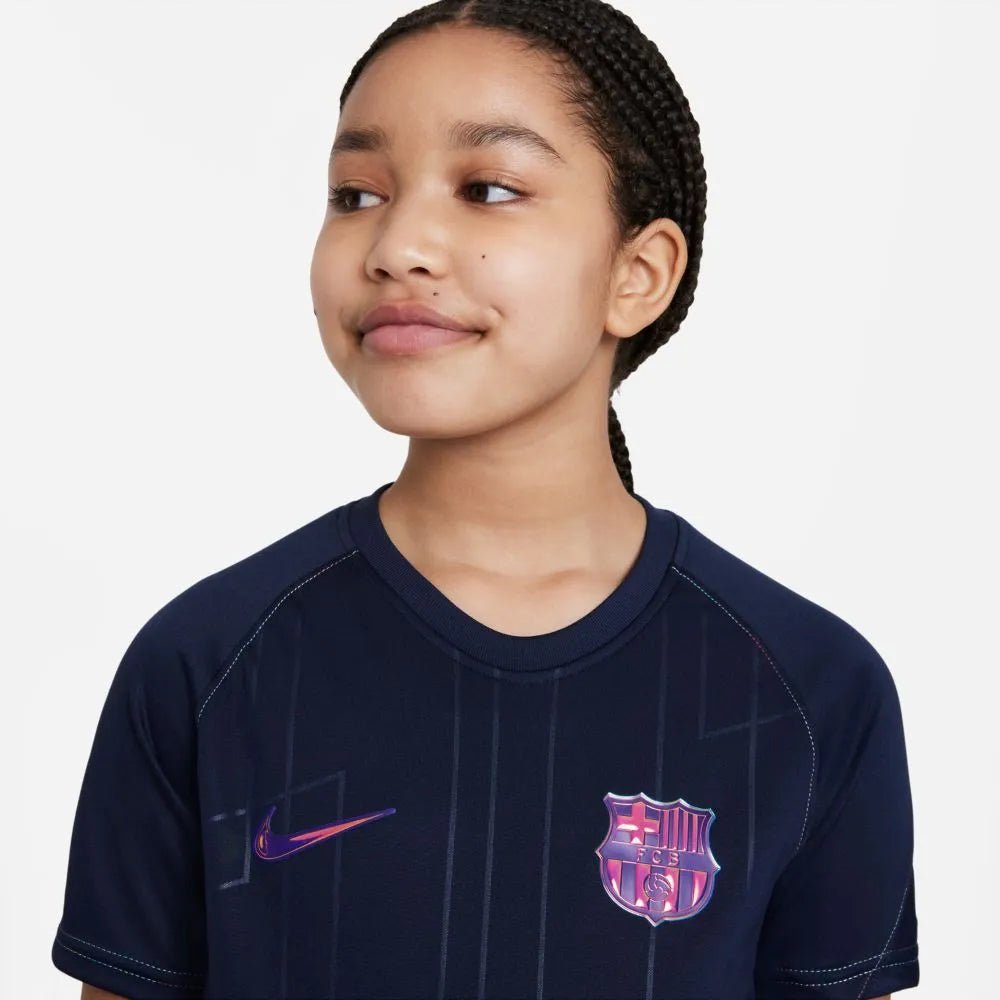 Nike 2021-22 Barcelona Youth Pre-Match Jersey - Obsidian