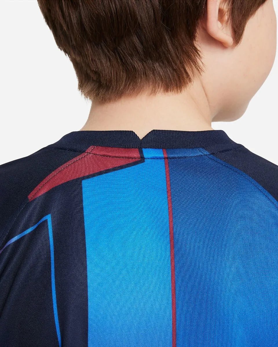 Nike 2021-22 Barcelona Youth Pre-Match SS Jersey - Soar-Obsidian