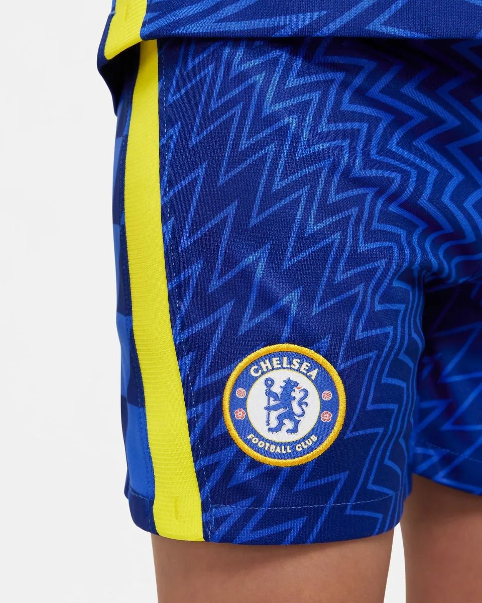 Nike 2021-22 Chelsea Little Kids Home Kit - Blue-Yellow (Detail 6)