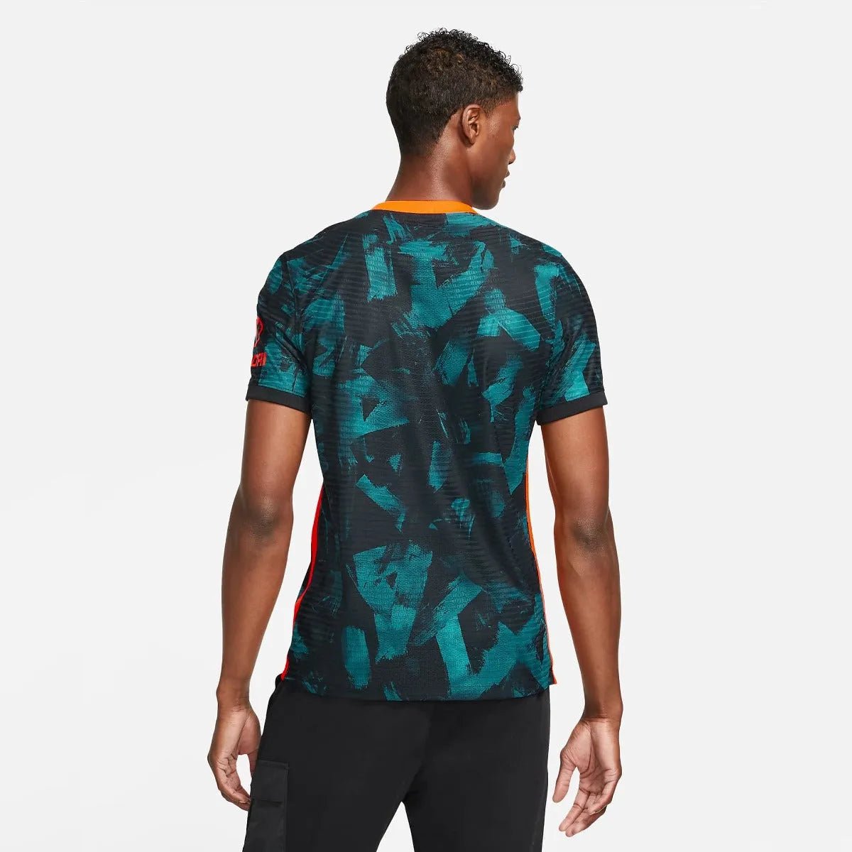 Nike 2021-22 Chelsea Third ADV Match Jersey - Black-Teal-Orange (Model - Back)