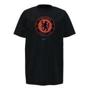 Nike 2021-22 Chelsea Youth Evergreen Crest Tee - Black-Orange
