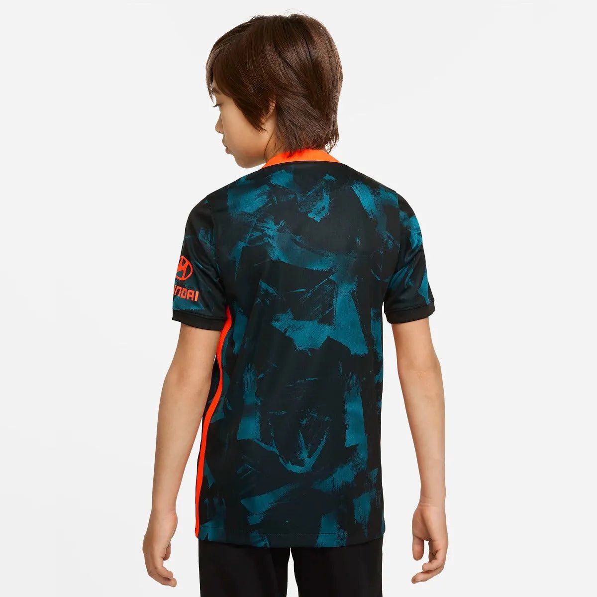 Nike 2021-22 Chelsea Youth Third jersey - Black-Teal-Orange