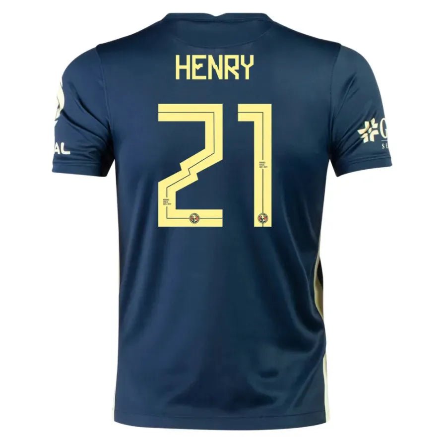 Nike 2021-22 Club America Away  ADV Match Jersey - Navy-Yellow