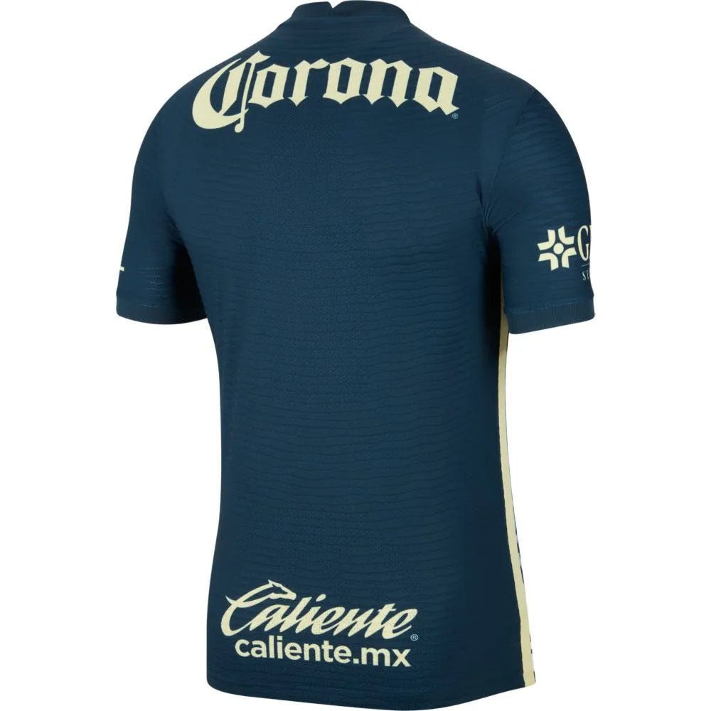 Nike 2021-22 Club America Away  ADV Match Jersey - Navy-Yellow (Back)