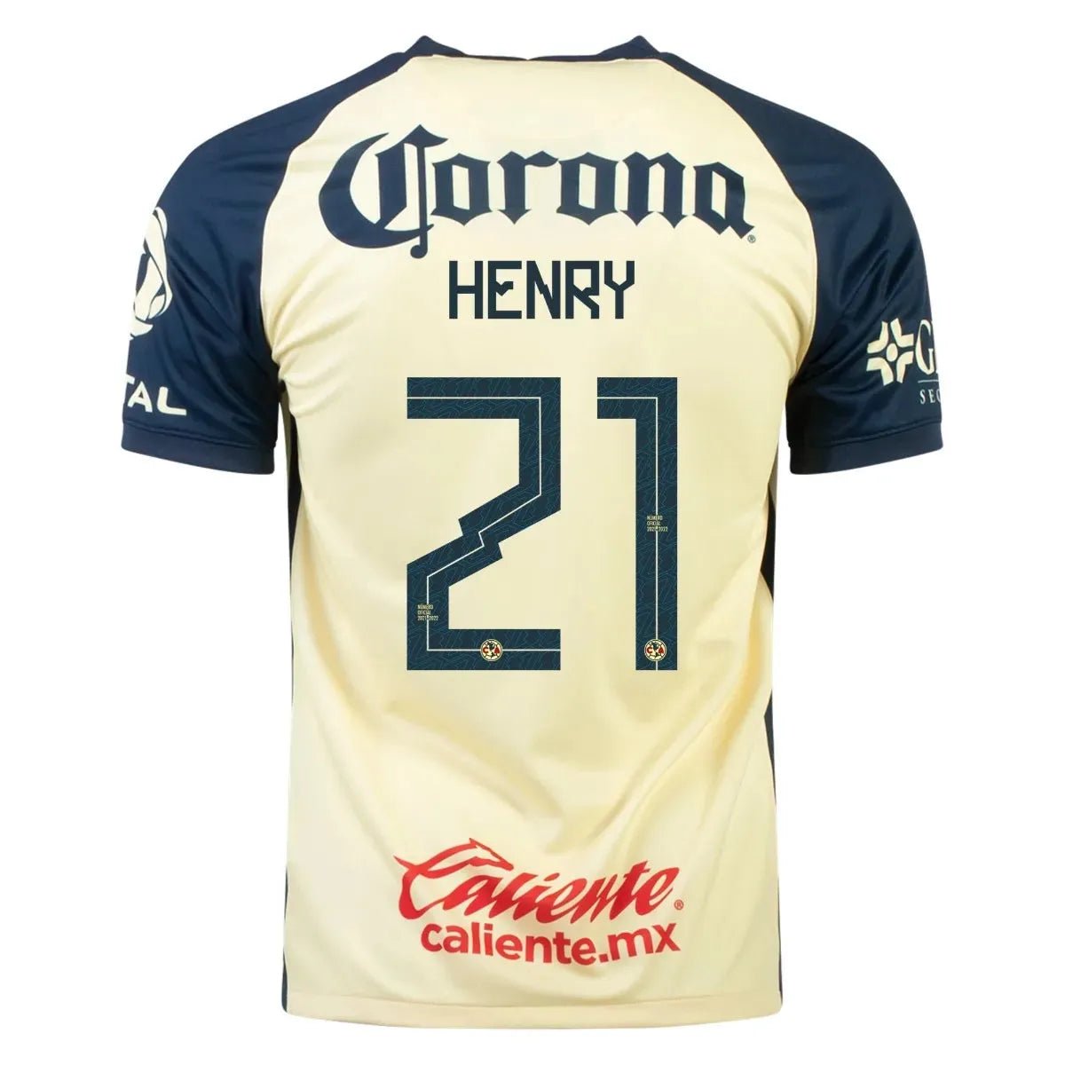 Nike 2021-22 Club America Home ADV Match Jersey - Yellow-Navy