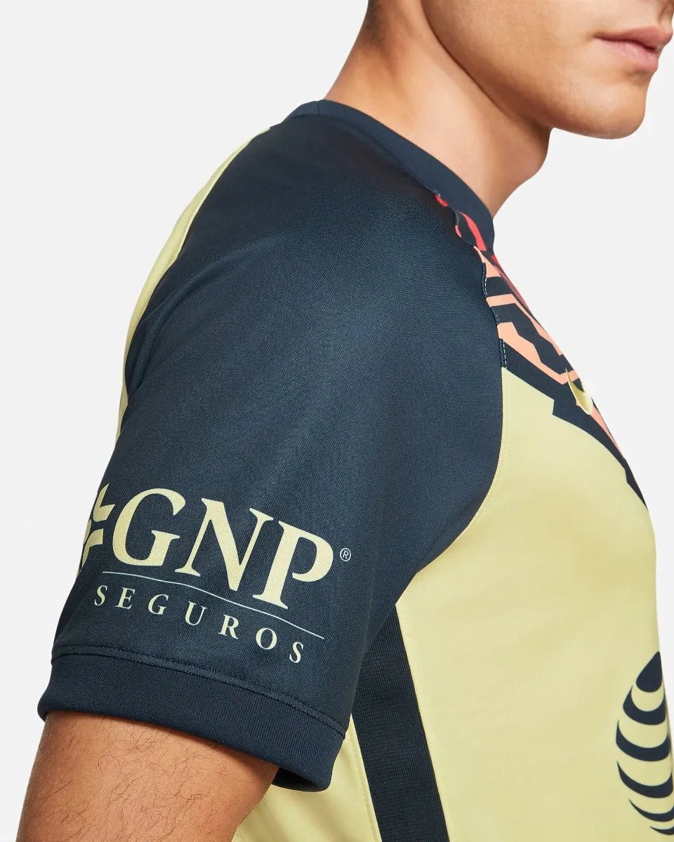 Nike 2021-22 Club America Home Jersey - Yellow-Navy