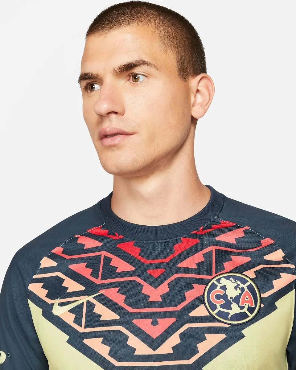 Nike 2021-22 Club America Home Jersey - Yellow-Navy